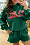Jolly Mock Neck Shorts Set