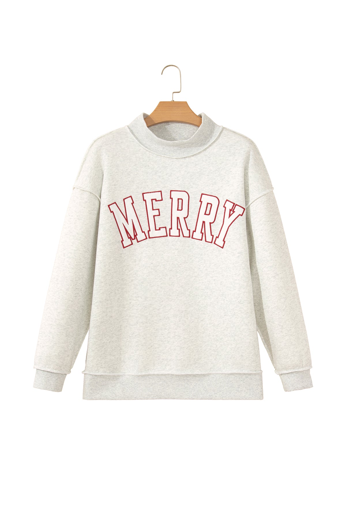 MERRY Embroidered Mockneck