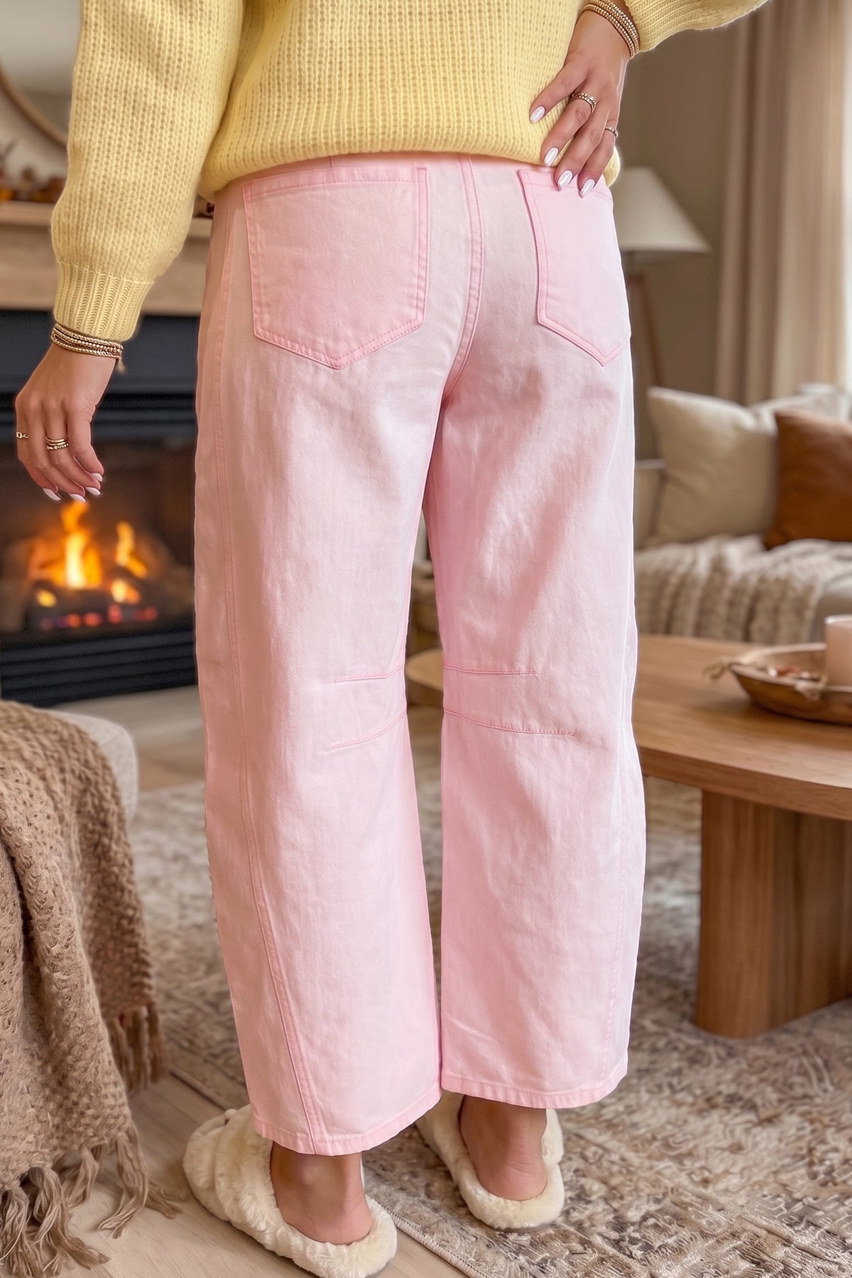 Knot Waist Barrel Jeans