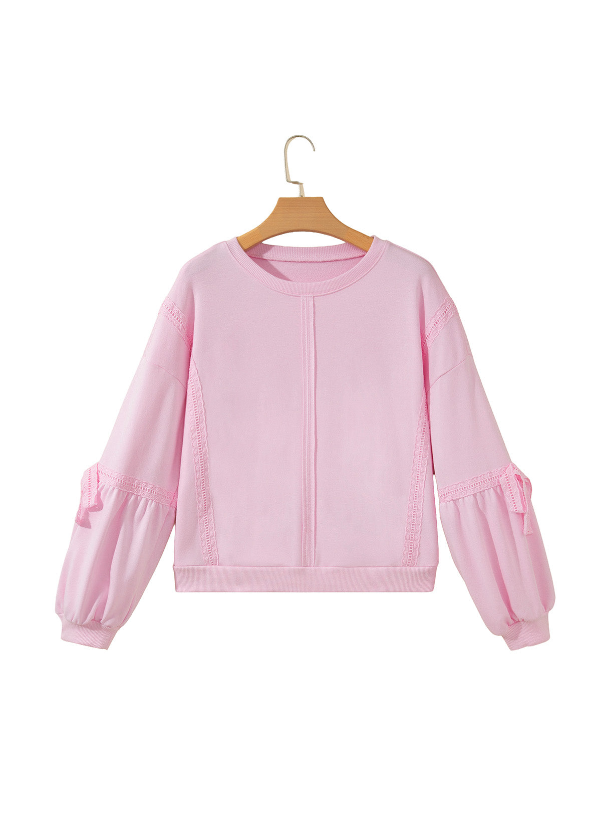 Lace Detail Loose Casual Sweatshirt