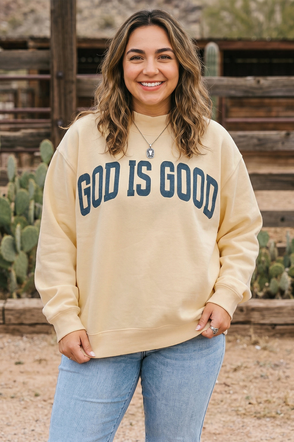 Jesus reversible Mock Neck Oversized Tunic Plus Size Sweatshirt