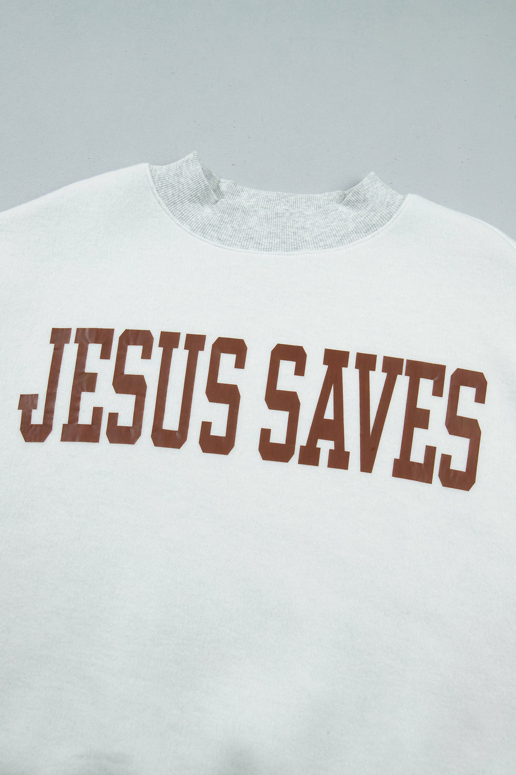Reversible Jesus Saves Mock Neck Sweatshirt