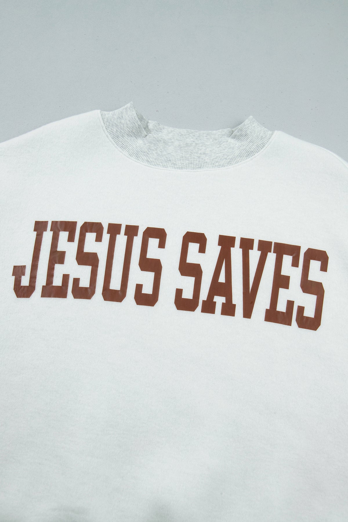 Reversible Jesus Saves Mock Neck Sweatshirt