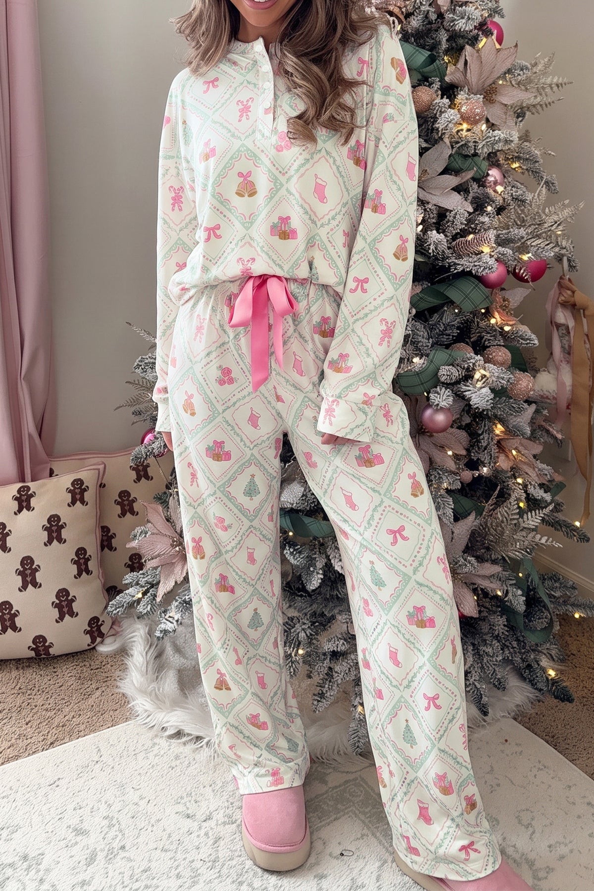 Long Sleeve Christmas Lounge Set