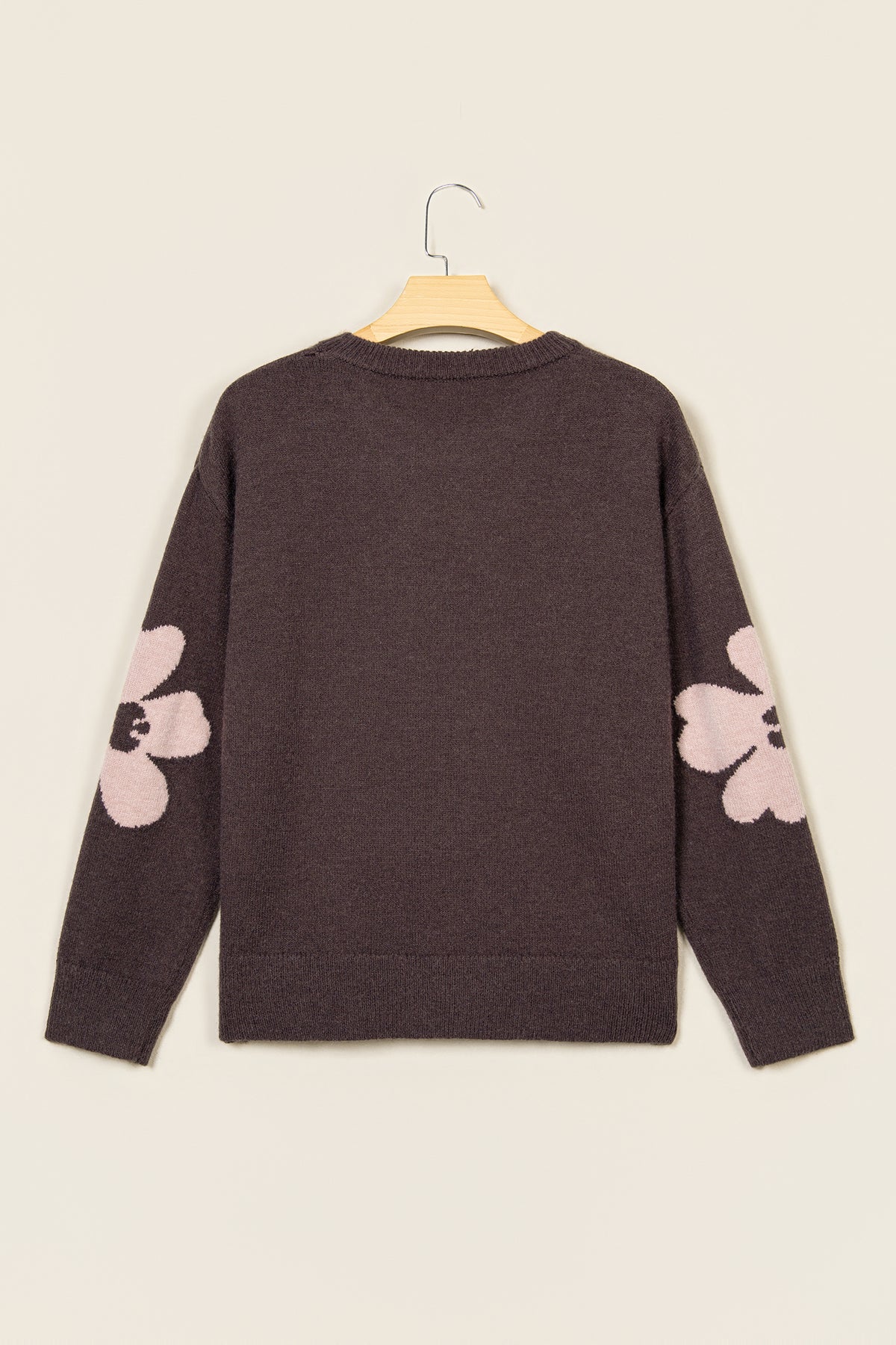 Cozy Floral Print Casual Sweater