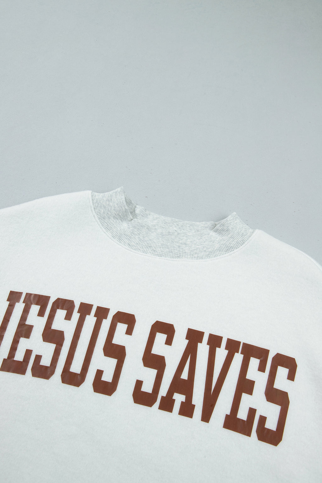 Reversible Jesus Saves Mock Neck Sweatshirt