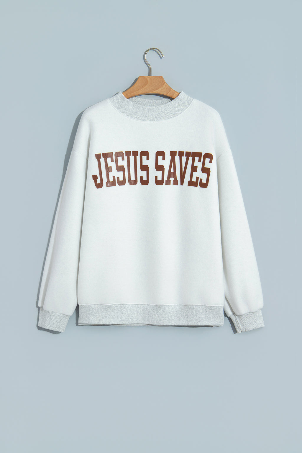 Reversible Jesus Saves Mock Neck Sweatshirt