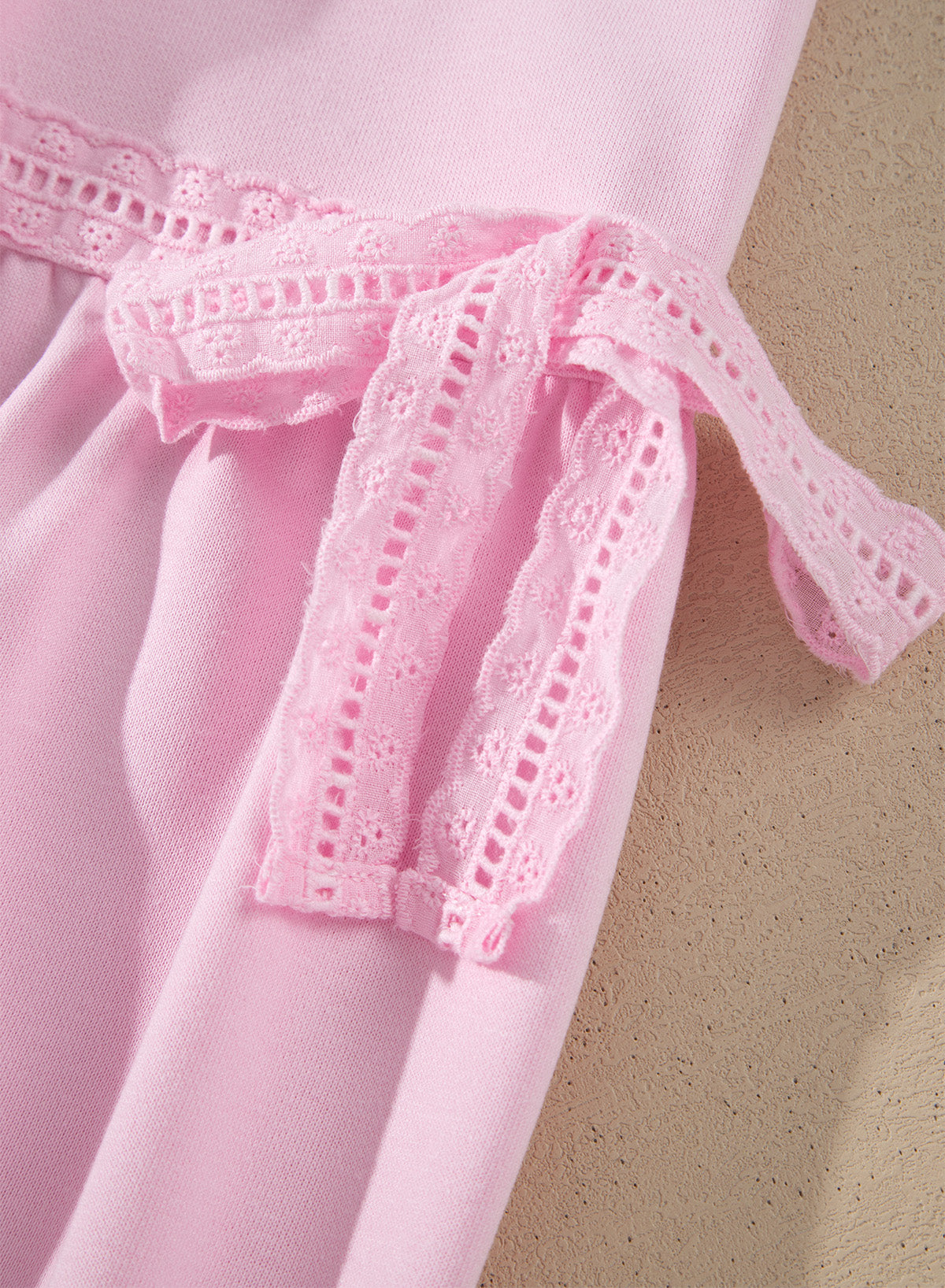 Lace Detail Loose Casual Sweatshirt