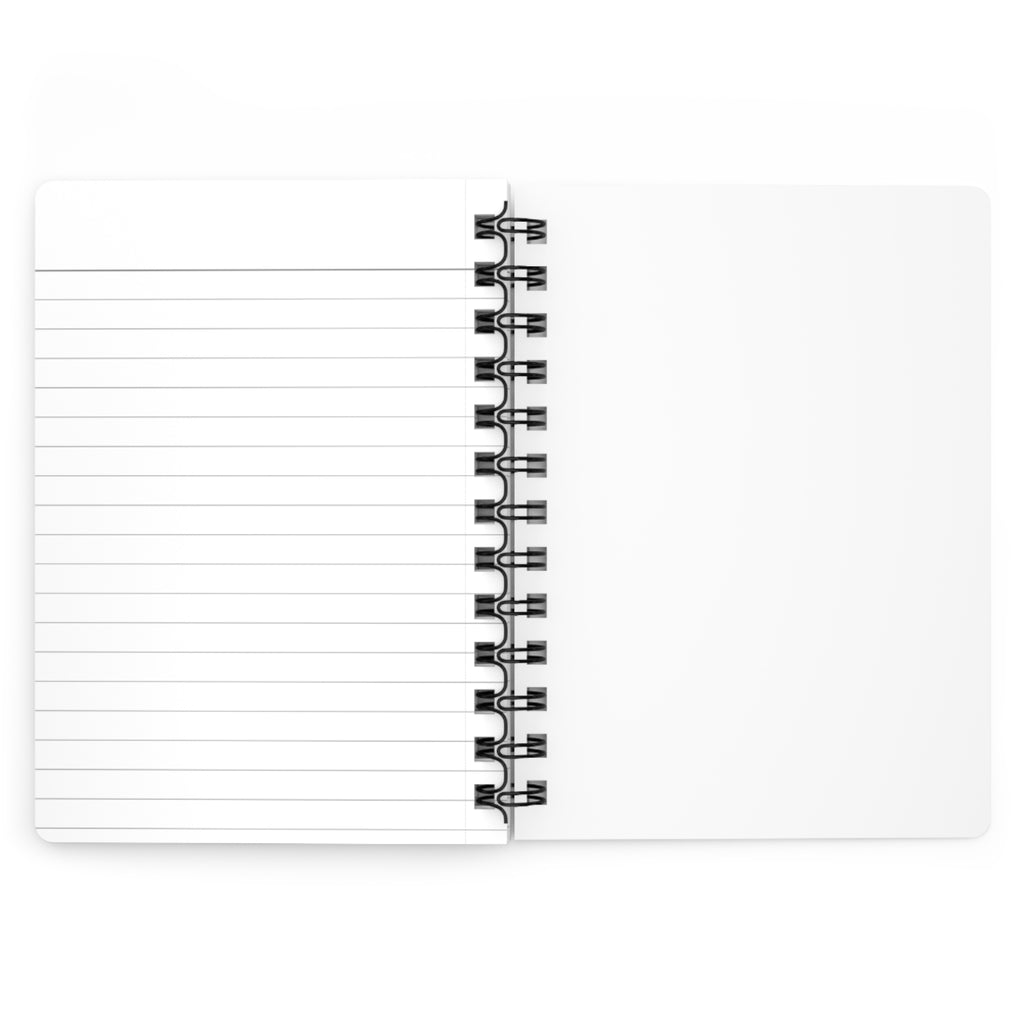 Christian Pattern Spiral Journal — Faith Symbols Notebook with Cross, Bible & Dove Design