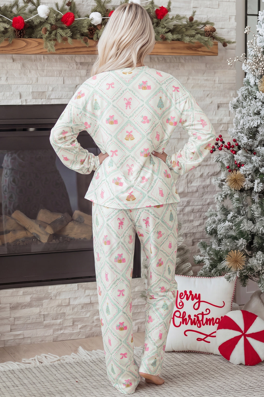 Long Sleeve Christmas Lounge Set