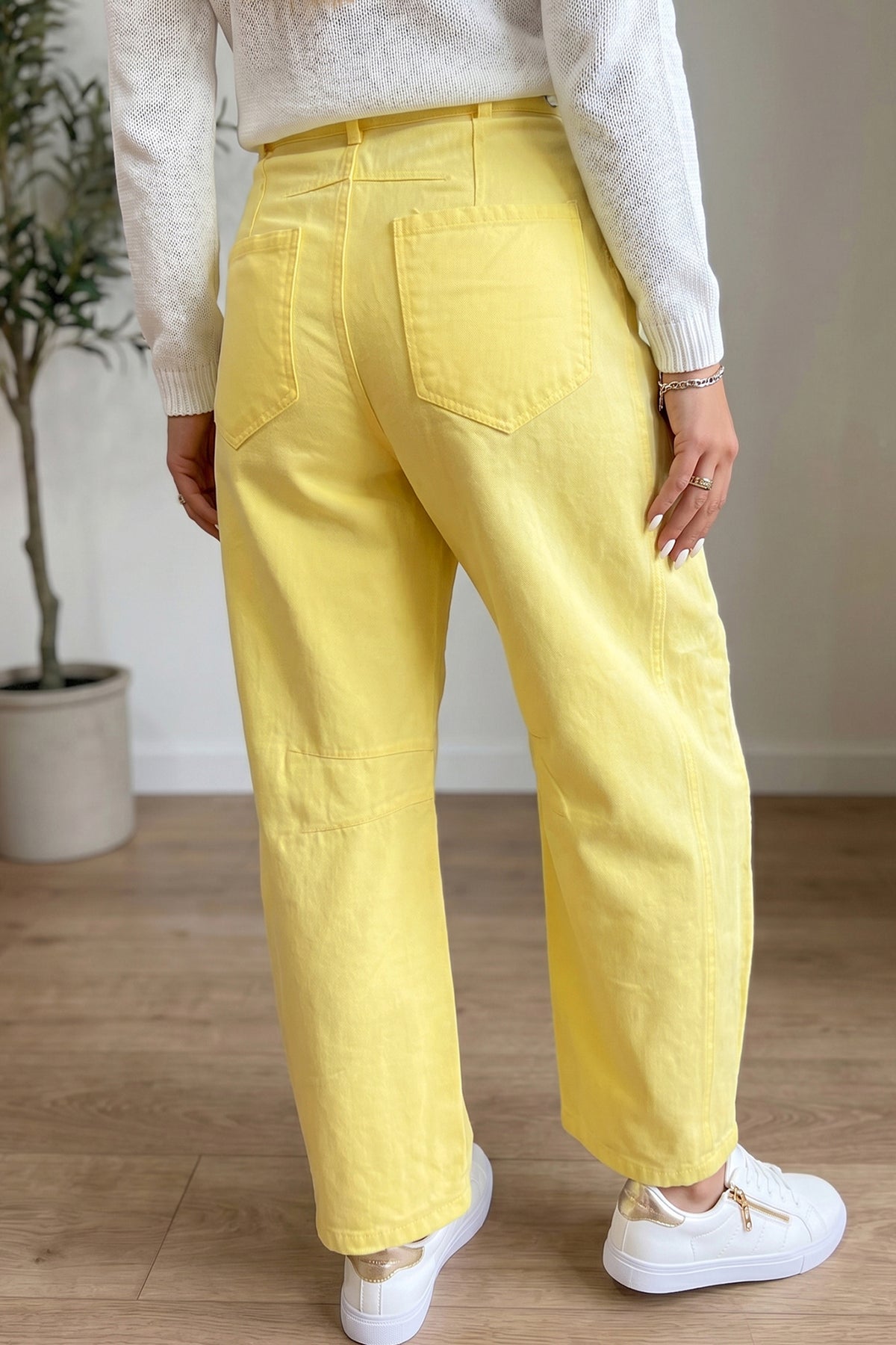 Knot Waist Barrel Jeans