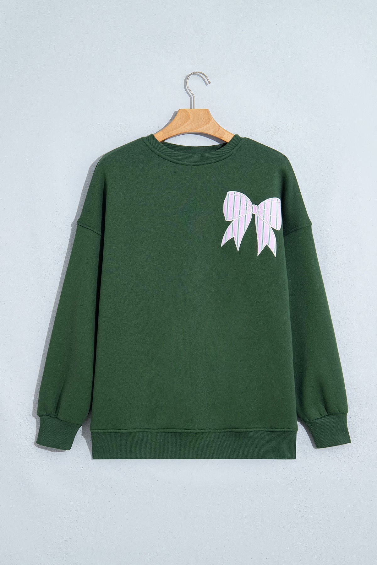 Striped Bow Oversized Sweatshirt