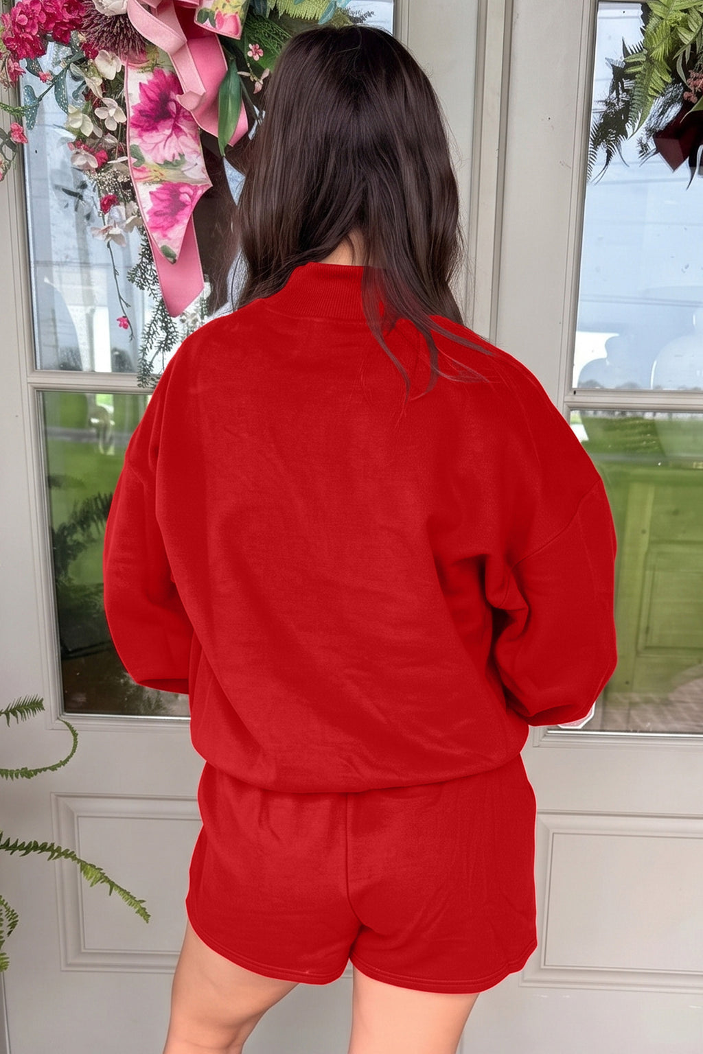 Jolly Mock Neck Shorts Set