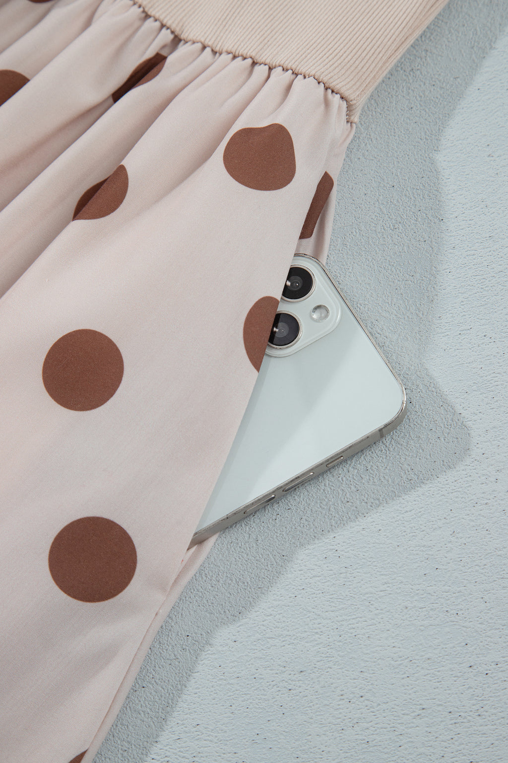 Polka Dot Midi Long Sleeve Dress