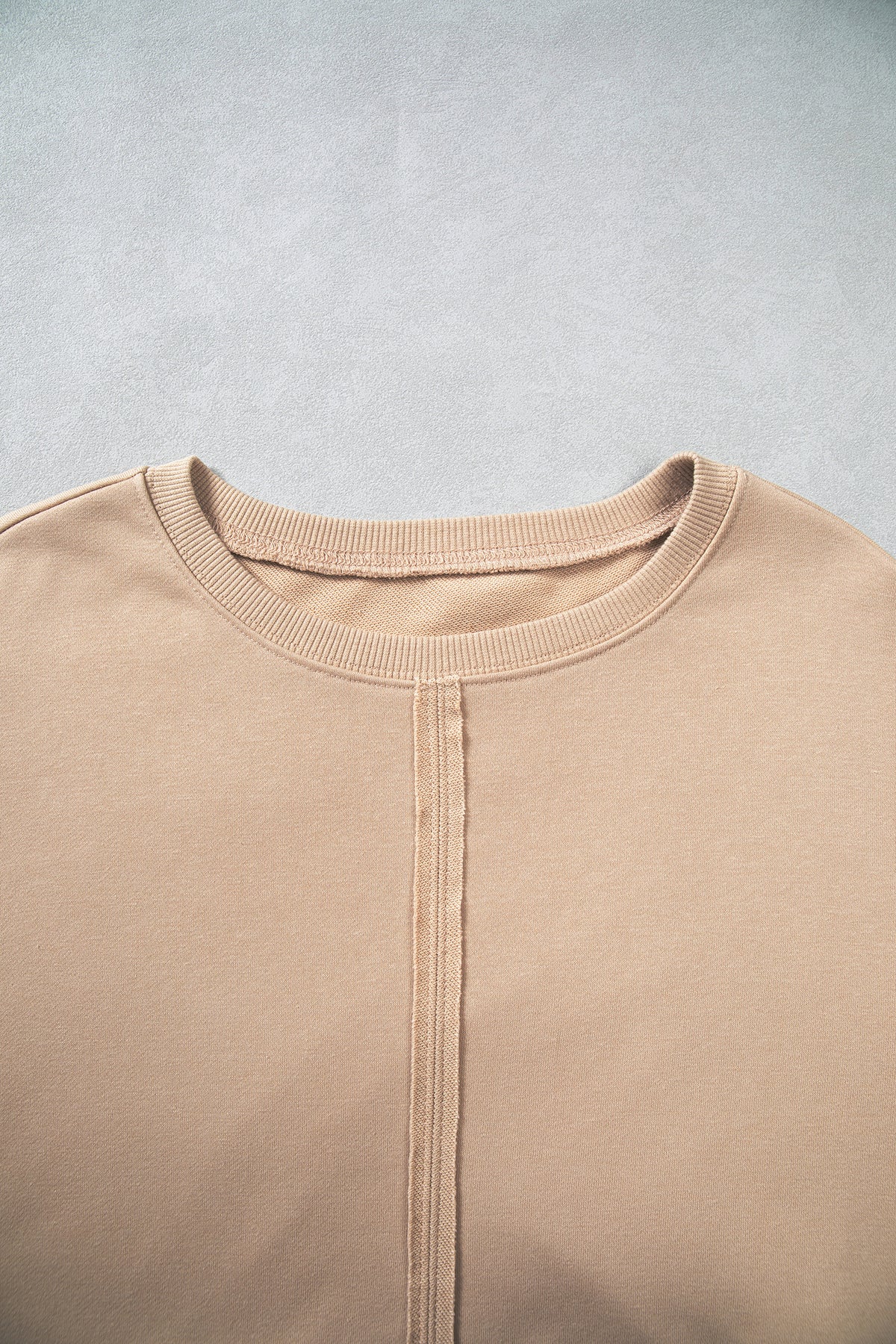 Lace Detail Loose Casual Sweatshirt