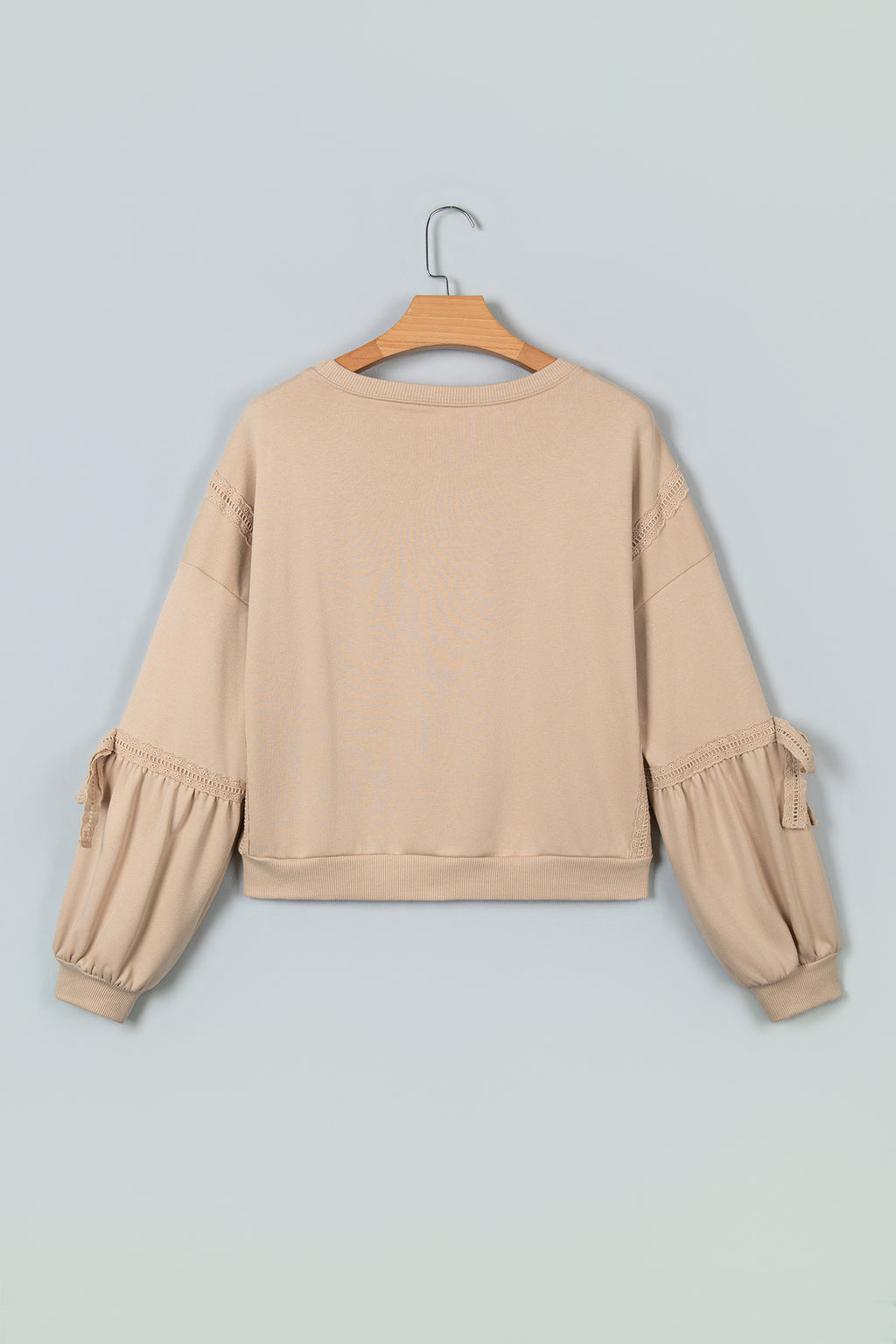 Lace Detail Loose Casual Sweatshirt