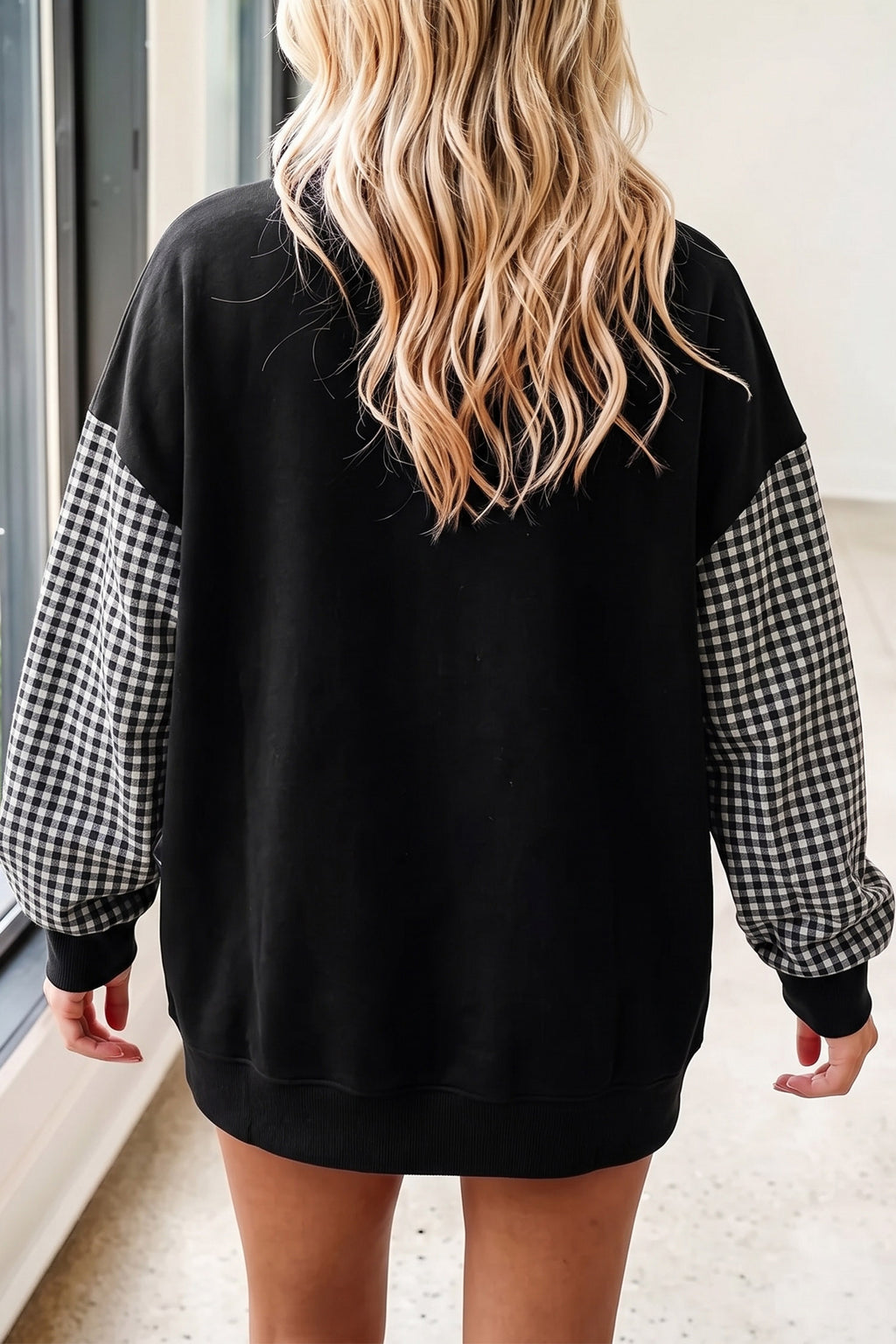 Mock Neck Ghost Halloween Sweatshirt