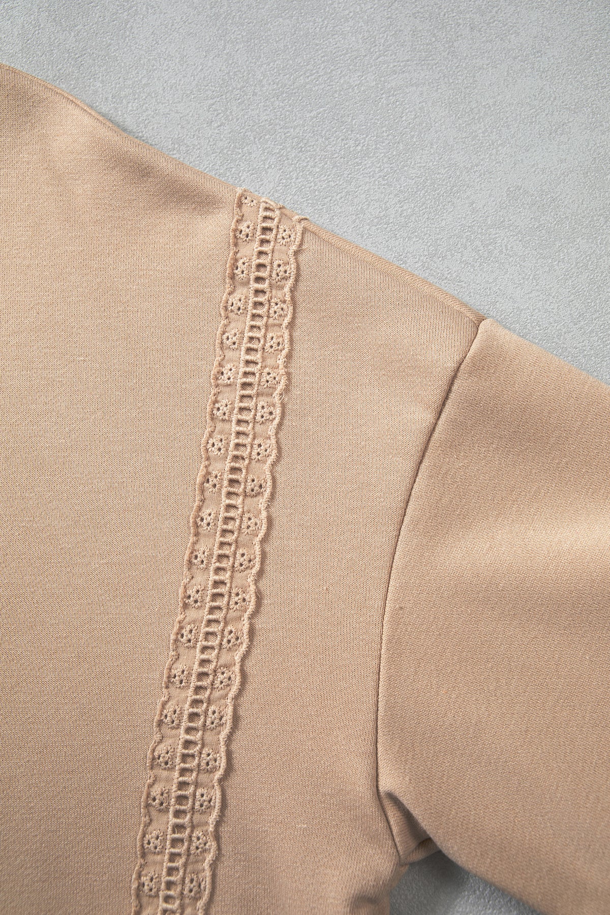 Lace Detail Loose Casual Sweatshirt