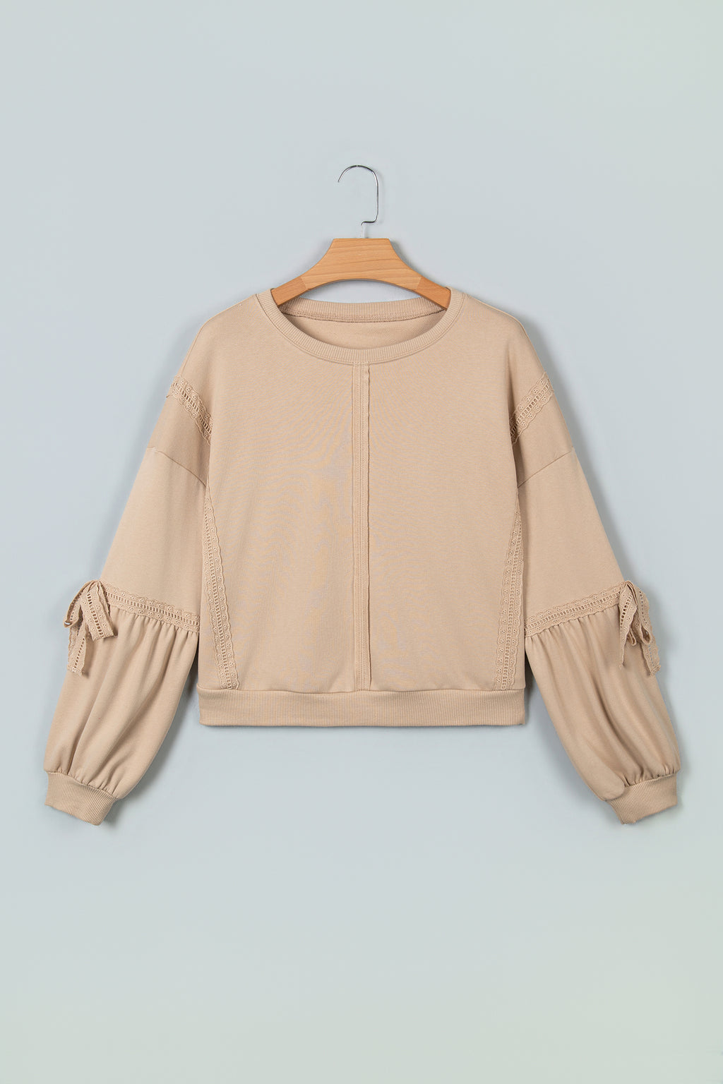 Lace Detail Loose Casual Sweatshirt