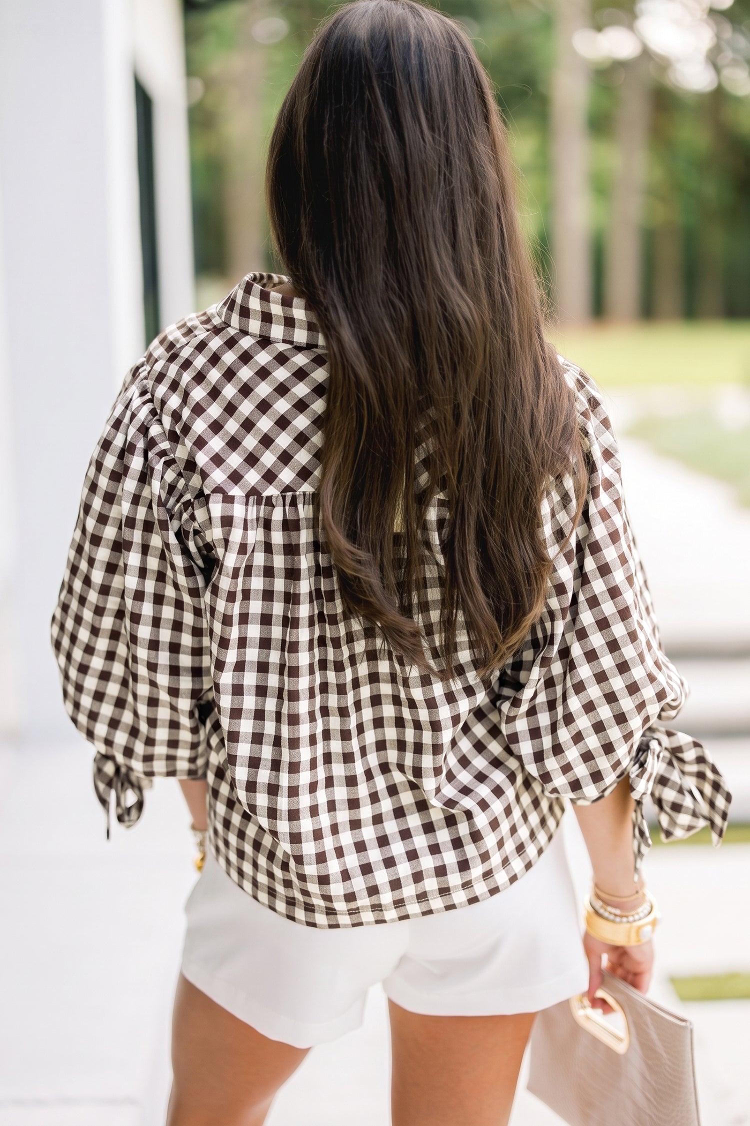 Brown Plaid Button Down Shirt