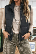 Quilted Zipper Winter Vest