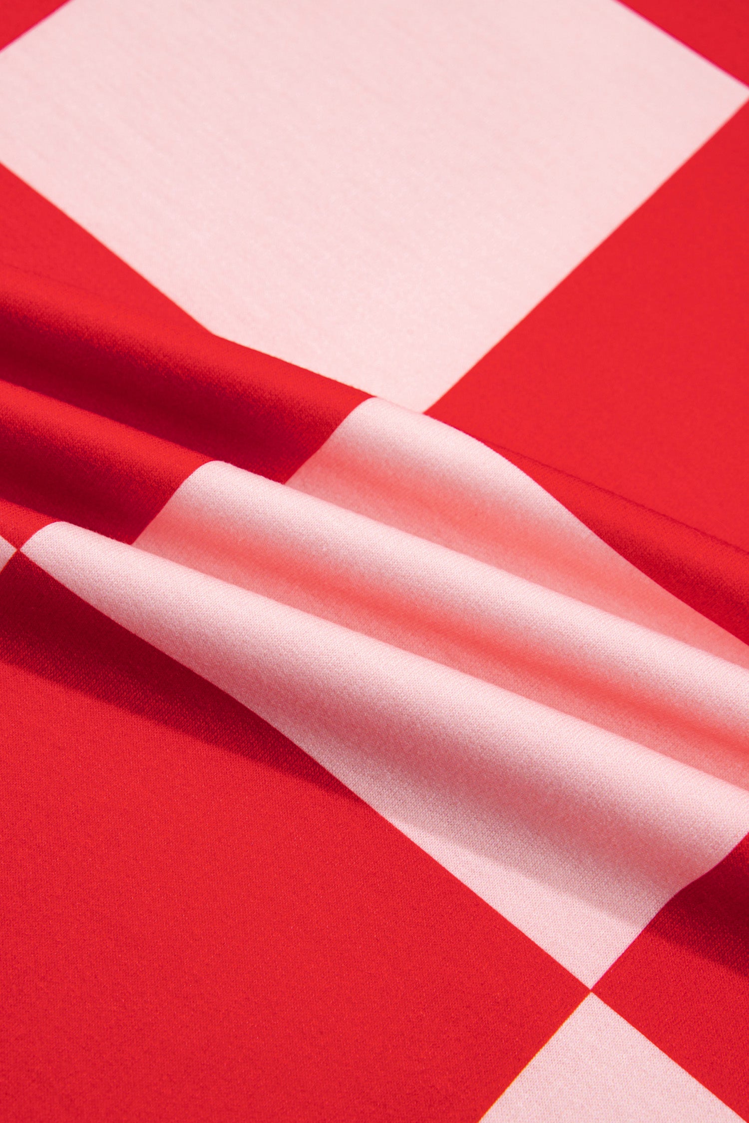 Khaki Checkerboard Plaid Long Sleeve Solid Color Shorts 2pcs Set