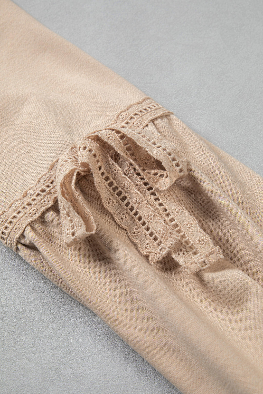 Lace Detail Loose Casual Sweatshirt