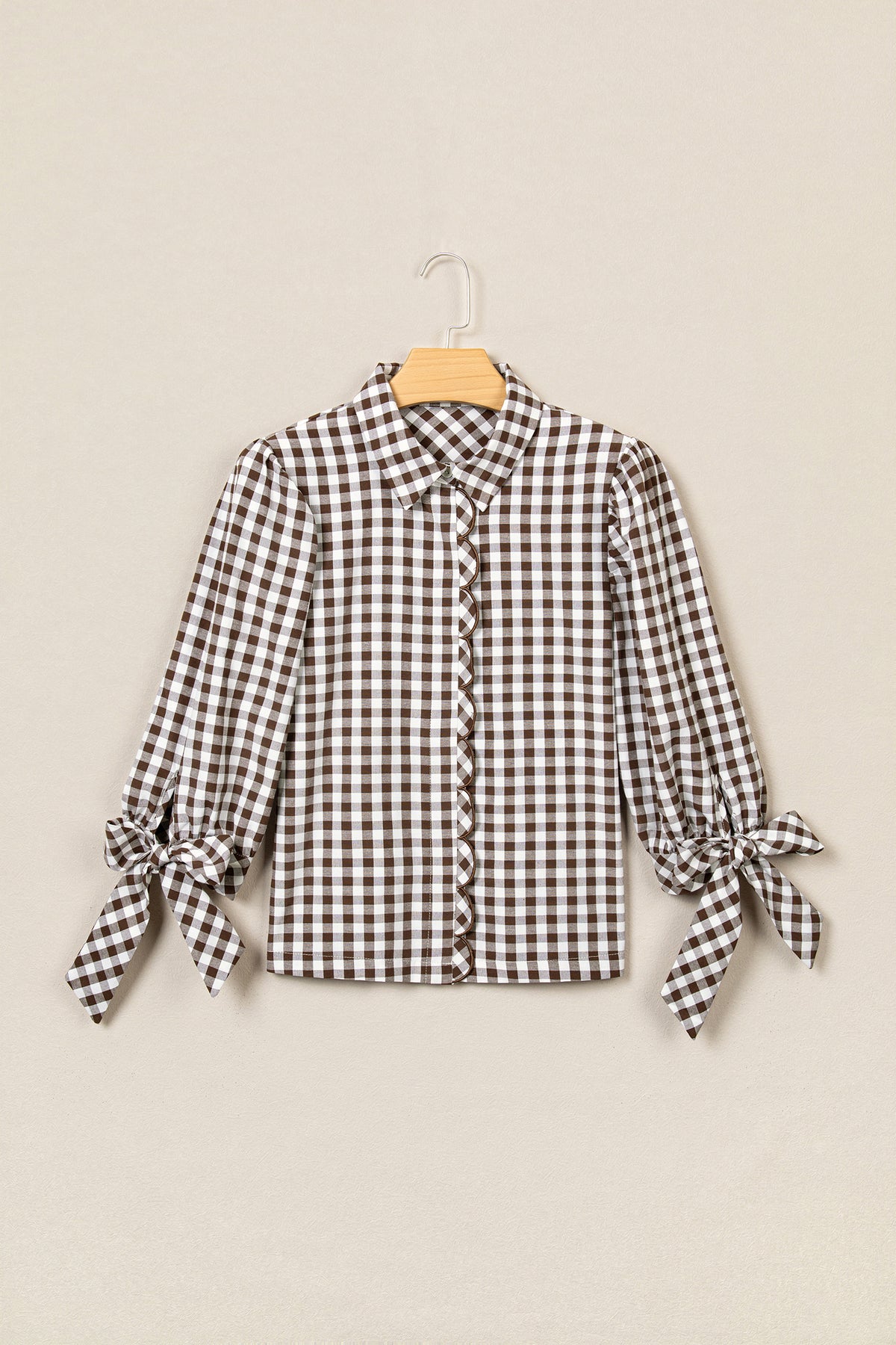 Brown Plaid Button Down Shirt