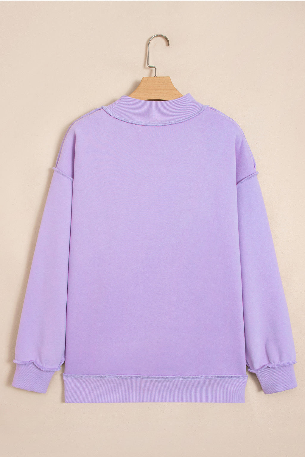 Meadow Mist Green JESUS Letter Patch Graphic Exposed Seam Mock Neck Baggy Sweatshirt