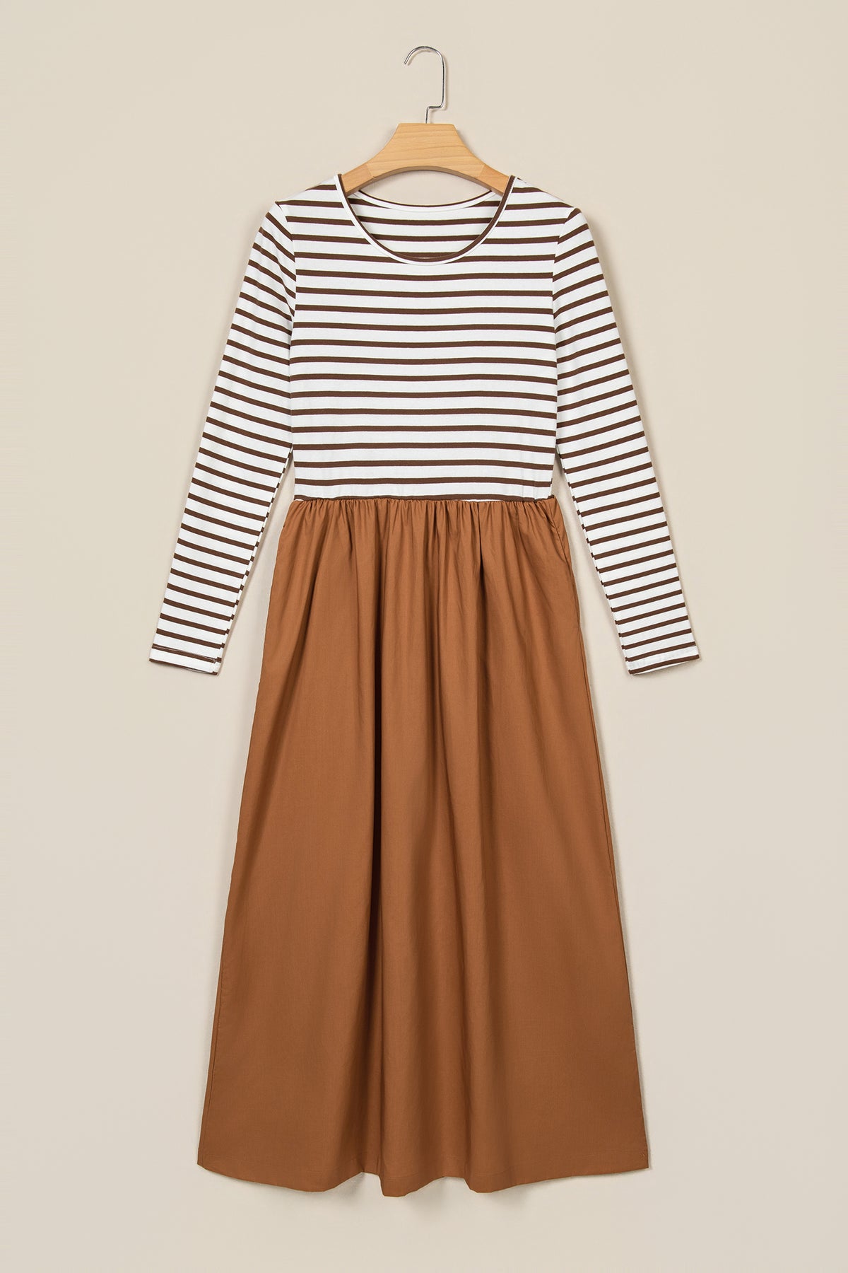 Brown Stripe Dress