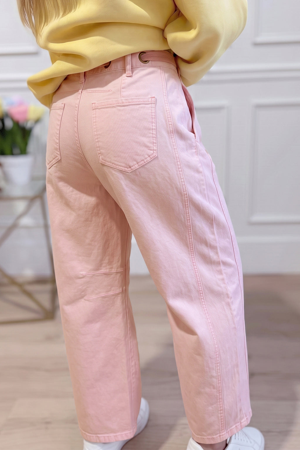 Knot Waist Barrel Jeans